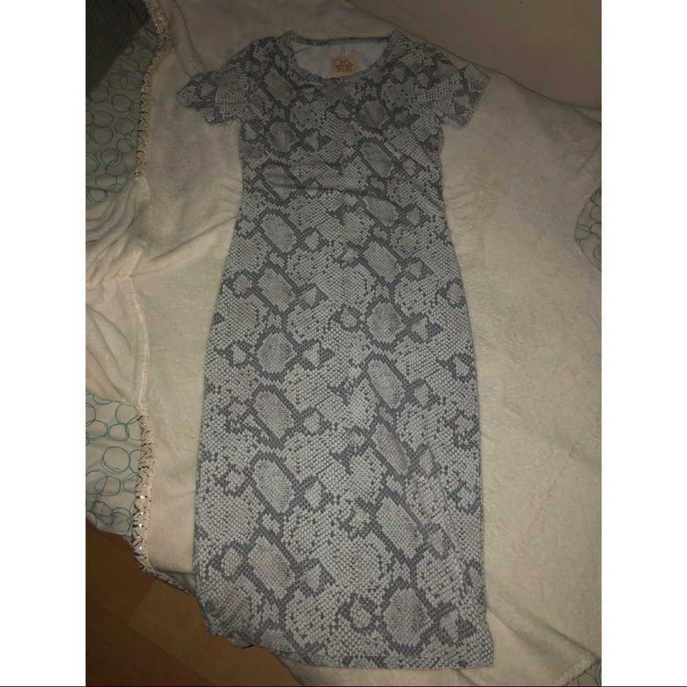 Chaser snake print long dress